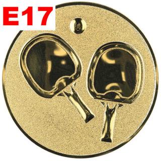 Emblém E17 - STOLNÍ TENIS - umístění na sportovní pohár nebo medaili Průměr emblému: Průměr 25mm