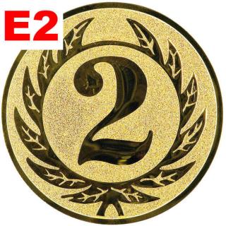 Emblém E2 - DVOJKA- umístění na sportovní pohár nebo medaili Průměr emblému: Průměr 25mm