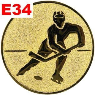 Emblém E34 - HOKEJ - umístění na sportovní pohár nebo medaili Průměr emblému: Průměr 50mm