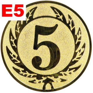 Emblém E5 - PĚTKA - umístění na sportovní pohár nebo medaili Průměr emblému: Průměr 25mm