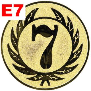 Emblém E7 - SEDMIČKA - umístění na sportovní pohár nebo medaili Průměr emblému: Průměr 25mm