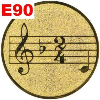 Emblém E90 - HUDBA - umístění na sportovní pohár nebo medaili Průměr emblému: Průměr 25mm