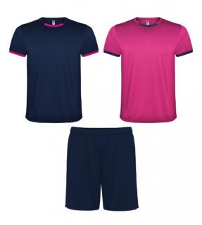 Pánský/Dětský sport set dres Racing Barva oblečení: Fuchsiová / námořnická modrá