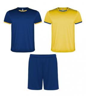Pánský/Dětský sport set dres Racing Barva oblečení: Žlutá / královsky modrá