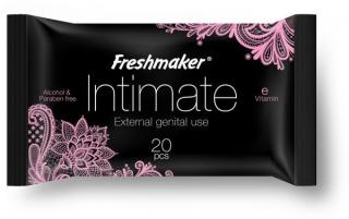 Freshmaker vlhčené ubrousky pro intimní hygienu  Freshmaker Intimate 20ks Barva: Černá