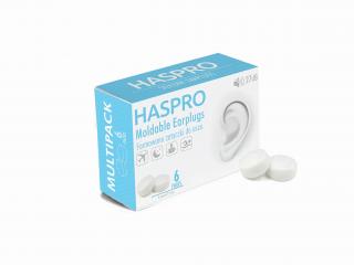 Haspro Moldable silikonové špunty do uší bílé  Haspro Mold 6 bílé