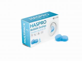 Haspro Moldable silikonové špunty do uší modré  Haspro Mold 6 modré