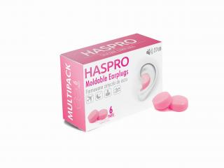 Haspro Moldable silikonové špunty do uší růžové  Haspro Mold 6 růžové