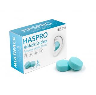 Haspro Moldable silikonové špunty do uší zelené  Haspro Mold 6 zelené