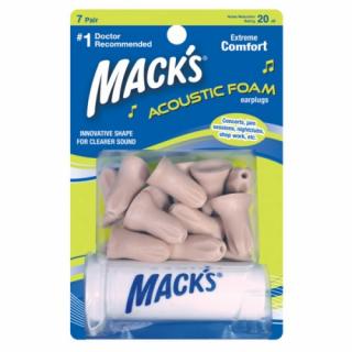 Mack's Acoustic špunty do uší - 7 párů  Mack's Acoustic Foam 7 párů