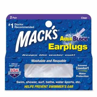 Mack's Aqua Blocks čiré ucpávky do uší 2 páry  Mack's AquaBlocks  čiré - 2 páry