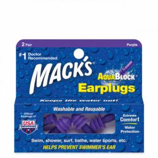 Mack's Aqua Blocks fialové ucpávky do uší 2 páry  AquaBlocks  fialové - 2 páry