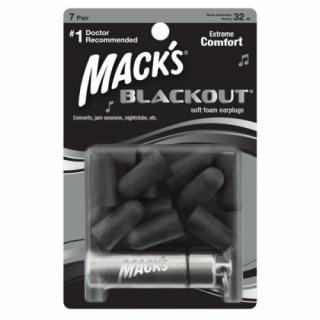 Mack's Blackout špunty do uší - 7 párů  Mack's Blackout špunty + pouzdro