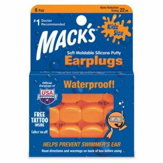 Mack's dětské tvarovatelné špunty do uší - 6 párů  Dětské tvarovatelné - 6 párů