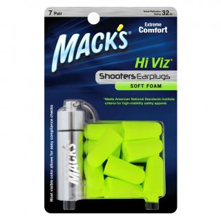 Mack's Hi Viz - střelecké špunty do uší - 7 párů  Mack's Shooters Hi Viz 7 párů