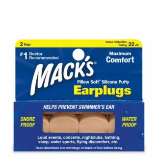 Mack's Pillow Soft silikonové špunty do uší tělové - 2 páry  Mack's Pillow Soft 2 tělová
