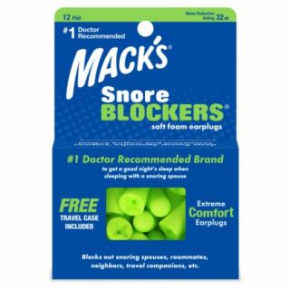 Mack's Snore Blockers špunty do uší proti chrápání - 12 párů  Mack's Snore Blockers - 12 párů