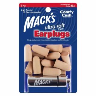 Mack's Ultra Soft špunty do uší - 7 párů  Mack's Soft Ultra 7 + case