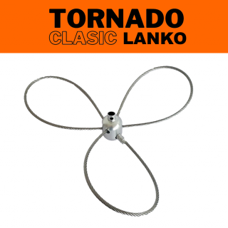 Komínový rotační kartáč Lanko TORNADO CLASIC k odstranění dehtu / čistič komínu (Rotační čistič komínu Lanko odstraní menší vrstvu nánosu dehtu, Hobby nářadí.)