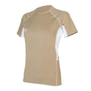 Aqualung dámské tričko RASHGUARD LOOSE FIT, béžová/bílá Velikost: Small