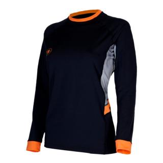 Aqualung dámské tričko RASHGUARD LOOSE FIT, černá/oranžová/šedá Velikost: Small