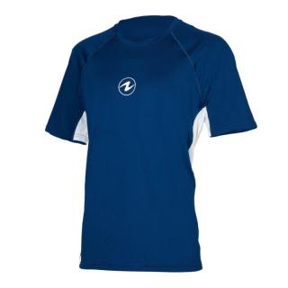 Aqualung pánské tričko RASHGUARD LOOSE FIT, námořní modrá/bílá Velikost: Small