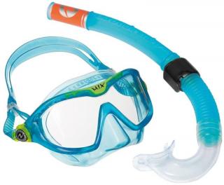 Aqualung Sport  dětský šnorchlovací a potápěčský set COMBO MIX XB + SNORKEL čirý zorník - aqua