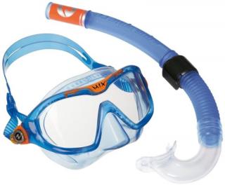 Aqualung Sport dětský šnorchlovací set MIX XB čirý zorník + šnorchl modrá