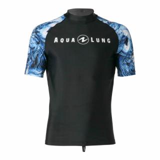 Aqualung tričko RASH GUARD AQUA MEN SHORT SLEEVES pánské - námořní modrá/bílá Velikost: L