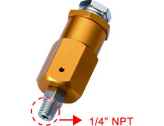 JTLine HP pojistný ventil, seřiditelný 1/4  NPT, 0-210 bar