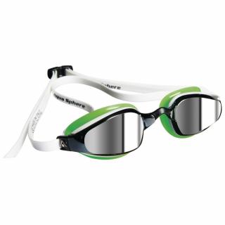 Michael Phelps Aqua Sphere plavecké brýle K180, zrcadlový zorník, bílá/zelená