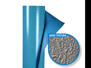 Bazénová PVC fólie, jednobarevná, protiskluzová, SOPREMAPOOL ONE GRIP Azure Blue 1,65 x 10 m