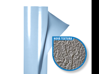 Bazénová PVC fólie, jednobarevná s lakovaným povrchem, protiskluzová, SOPREMAPOOL PREMIUM GRIP Light Blue 1,65 x 10 m