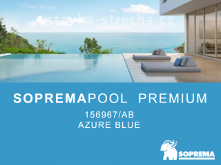 Bazénová PVC fólie, jednobarevná s lakovaným povrchem, SOPREMAPOOL PREMIUM Azure Blue 1,65 x 25 m