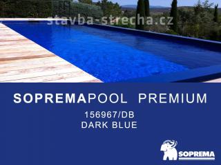 Bazénová PVC fólie, jednobarevná s lakovaným povrchem, SOPREMAPOOL PREMIUM Dark Blue 1,65 x 25 m