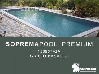 Bazénová PVC fólie, jednobarevná s lakovaným povrchem, SOPREMAPOOL PREMIUM Grigio Basalto 1,65 x 25 m