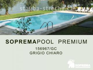 Bazénová PVC fólie, jednobarevná s lakovaným povrchem, SOPREMAPOOL PREMIUM Grigio Chiaro 1,65 x 25 m