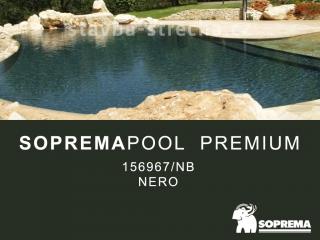 Bazénová PVC fólie, jednobarevná s lakovaným povrchem, SOPREMAPOOL PREMIUM Nero 1,65 x 25 m