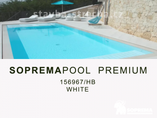 Bazénová PVC fólie, jednobarevná s lakovaným povrchem, SOPREMAPOOL PREMIUM White 1,65 x 25 m