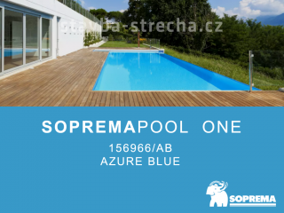 Bazénová PVC fólie, jednobarevná, SOPREMAPOOL ONE Azure Blue 1,65 x 25 m