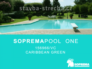 Bazénová PVC fólie, jednobarevná, SOPREMAPOOL ONE Caribbean Green 1,65 x 25 m