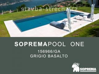 Bazénová PVC fólie, jednobarevná, SOPREMAPOOL ONE Grigio Basalto 1,65 x 25 m