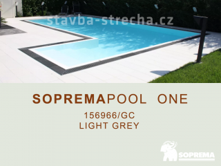 Bazénová PVC fólie, jednobarevná, SOPREMAPOOL ONE Light Grey 1,65 x 25 m