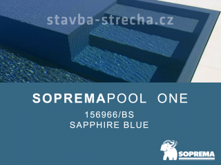 Bazénová PVC fólie, jednobarevná, SOPREMAPOOL ONE Sapphire Blue 1,65 x 25 m