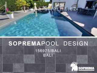 Bazénová PVC fólie, potištěná s lakovaným povrchem, SOPREMAPOOL DESIGN Bali 1,65 x 25 m