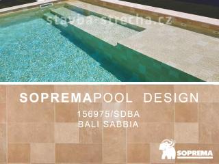 Bazénová PVC fólie, potištěná s lakovaným povrchem, SOPREMAPOOL DESIGN Bali Sabbia 1,65 x 25 m