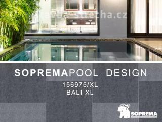 Bazénová PVC fólie, potištěná s lakovaným povrchem, SOPREMAPOOL DESIGN Bali XL 1,65 x 25 m