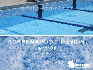 Bazénová PVC fólie, potištěná s lakovaným povrchem, SOPREMAPOOL DESIGN Sky Blue 1,65 x 25 m