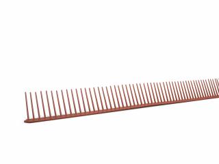 Ochranná větrací mřížka jednoduchá (hřebínek), rozměr 55 mm x 1 m Červená