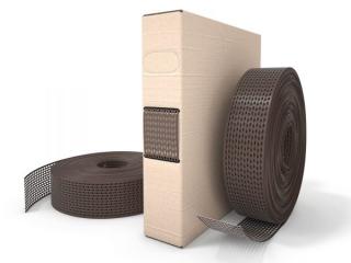 Ochranný větrací pás okapní PVC, krabice 100 mm x 60 m Černá